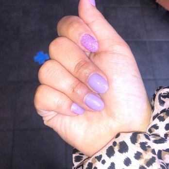 Nails in Paradise - clear dip with shellac over it - Nail Salons Near Me - San Antonio, Texas