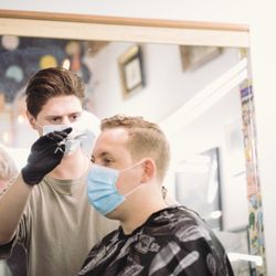 McGuinn's Barber Shop - Look at that Concentration!
