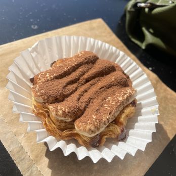 Na Tart - tiramisu egg tart (freshly piped cream!!) - Desserts Near Me - Flushing, New York