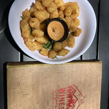 Wines of Colorado - Fried cheese curds with honey aioli mayo dipping. - Beer, Wine & Spirits Near Me - Cascade, Colorado Wines of Colorado - Fried cheese curds with honey aioli mayo dipping. - Beer, Wine & Spirits Near Me - Cascade, Colorado