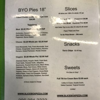 Slice Box Pizza - menu - Salad Near Me - Seattle, Washington