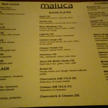 Maluca Wine Bar & Restaurant - Menu ..... - Bars Near Me - Oakville, Ontario Maluca Wine Bar & Restaurant - Menu ..... - Bars Near Me - Oakville, Ontario