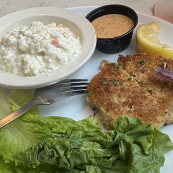 Crabby Bill’s - My crabcake and slaw. So good!! - Seafood Near Me - Palm Harbor, Florida Crabby Bill’s - My crabcake and slaw. So good!! - Seafood Near Me - Palm Harbor, Florida