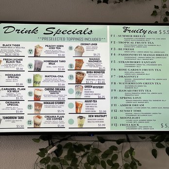 Popping Ave Boba Tea - Menu - Bubble Tea Near Me - Fresno, California