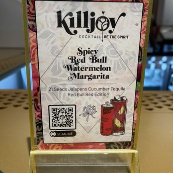 Killjoy - Specialty cocktail menu - Cocktail Bars Near Me - Raleigh, North Carolina