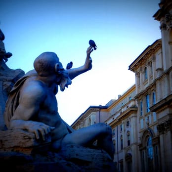 Piazza Navona - Fountain of the Four Rivers (Fiumi Fountain) in the Piazza Navona. - Landmarks & Historical Buildings Near Me - Rome, RM