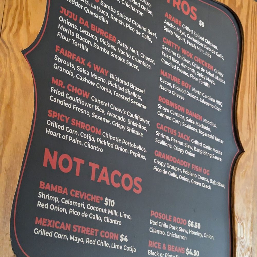 Taco Bamba Fairfax - Menu 2 - Tacos Near Me - Fairfax, Virginia Taco Bamba Fairfax - Menu 2 - Tacos Near Me - Fairfax, Virginia
