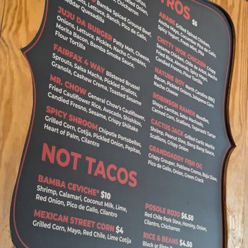Taco Bamba Fairfax - Menu 2 - Tacos Near Me - Fairfax, Virginia