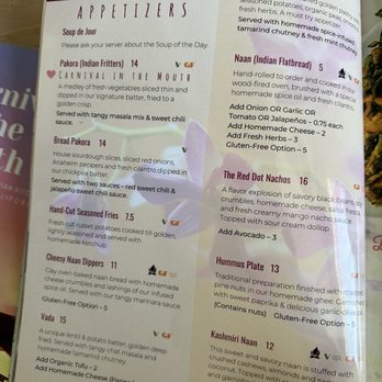 The Red Dot Vegetarian Kitchen - Menu - Vegetarian Near Me - Frazier Park, California