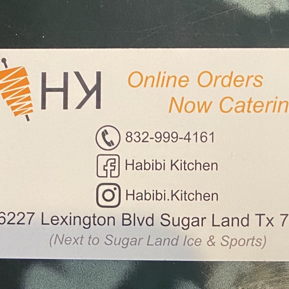 Habibi Kitchen - Business card - Middle Eastern Near Me - Sugar Land, Texas Habibi Kitchen - Business card - Middle Eastern Near Me - Sugar Land, Texas