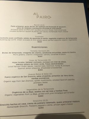 Menu photo 7 Al Pairo San José del Cabo, BCS