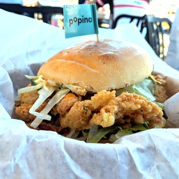 Popina Canteen - Crispy chicken sandwich ($13) - the chicken was freshly fried and a highlight. Iceberg lettuce, pickles, and spicy sauce rounded it out. - Burgers Near Me - Vancouver, British Columbia Popina Canteen - Crispy chicken sandwich ($13) - the chicken was freshly fried and a highlight. Iceberg lettuce, pickles, and spicy sauce rounded it out. - Burgers Near Me - Vancouver, British Columbia