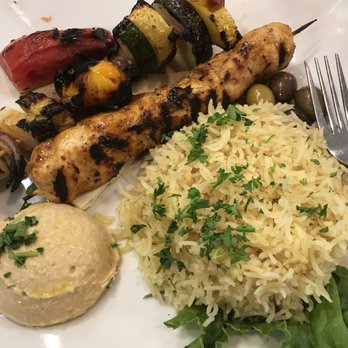 Azar's Mediterranean Cuisine - Chicken Kebab with rice - Mediterranean Near Me - Virginia Beach, Virginia Azar's Mediterranean Cuisine - Chicken Kebab with rice - Mediterranean Near Me - Virginia Beach, Virginia