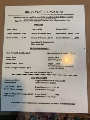 Menu photo 5 Billy's Cafe Lady Lake, FL