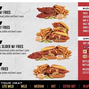 Dave's Hot Chicken - Menu off website - Halal Near Me - Visalia, California