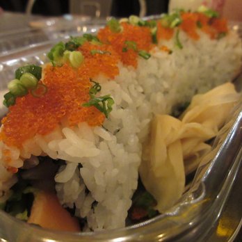 Makimono - Ellie (named after Chef Oh's daughter). Salmon, albacore, avocado, garlic, fried shallots, ponzu sauce, fish roe, green onion. $9.95. - Japanese Near Me - Atlanta, Georgia