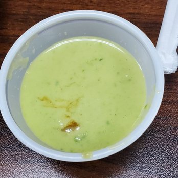 Tineo Peruvian Cafe - Aji green sauce... A little salty but solid.... - Peruvian Near Me - Richardson, Texas Tineo Peruvian Cafe - Aji green sauce... A little salty but solid.... - Peruvian Near Me - Richardson, Texas