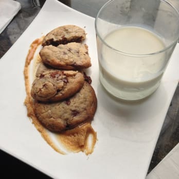 Toki Underground - Freshly baked chocolate chip cookies with red bean buttercream and a glass of cold milk. Seriously heavenly - Ramen Near Me - Washington, DC, District of Columbia Toki Underground - Freshly baked chocolate chip cookies with red bean buttercream and a glass of cold milk. Seriously heavenly - Ramen Near Me - Washington, DC, District of Columbia