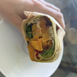 Butternut squash hummus wrap Butternut squash hummus wrap