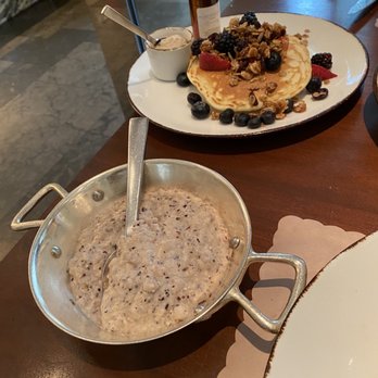 Blue Duck Tavern - Seasonal Pancakes Creamy Stone-Ground Samp Grits (Anson Mills, SC) - New American Near Me - Washington, DC, District of Columbia Blue Duck Tavern - Seasonal Pancakes Creamy Stone-Ground Samp Grits (Anson Mills, SC) - New American Near Me - Washington, DC, District of Columbia