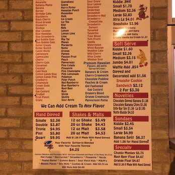Kavern Snow Syrup - a menu on a brick wall - Ice Cream & Frozen Yogurt Near Me - Pasadena, Maryland Kavern Snow Syrup - a menu on a brick wall - Ice Cream & Frozen Yogurt Near Me - Pasadena, Maryland