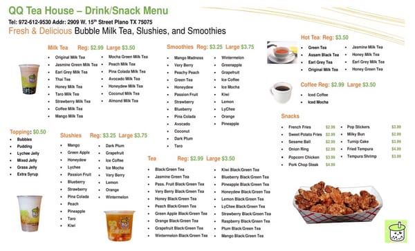 Menu photo 7 QQ Teahouse Plano, TX Menu photo 7 QQ Teahouse Plano, TX