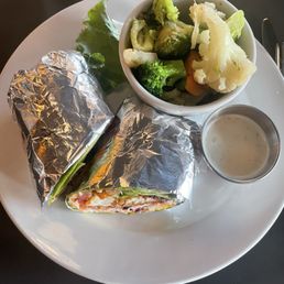 Fish Wrap with side of Vegetables Fish Wrap with side of Vegetables