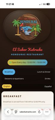 El Sabor Katracho Honduran Restaurant by null