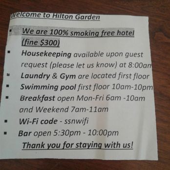 Hilton Garden Inn Silver Spring White Oak - 2.5"  by  2.5" amenities list - Hotels Near Me - Silver Spring, Maryland
