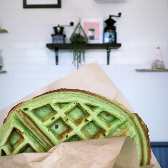 ThirsTea - Pandan waffle (9/10): freshly made and hot - Desserts Near Me - Rohnert Park, California ThirsTea - Pandan waffle (9/10): freshly made and hot - Desserts Near Me - Rohnert Park, California