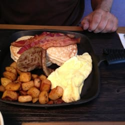 DJ's Delights - Breakfast special served on a cast iron skillet- excellent!!!