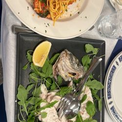 La Griglia - Fish of the day seabsss and linguine lobster dish