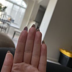 Aria Nail Bar - Scottsdale - My index finger nail is way longer than the rest of my other nails. ugh.