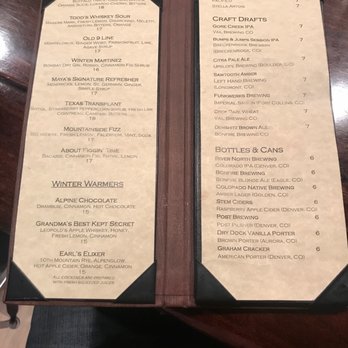 Avalanche Pub - Beer, cocktail and special drinks list - Pubs Near Me - Vail, Colorado