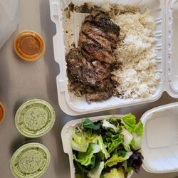 Rio California - Oohhh this jerk chicken is so good. The salad crispy. Perfectly done.