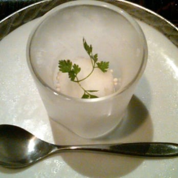Wakuriya - Kaiseki #6: Horoshima, Kamoizumi "Kome Jome Shu" Sake Sorbet! - Japanese Near Me - San Mateo, California