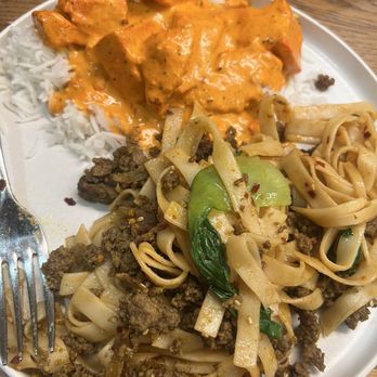 Pema - Chicken Tikka Masala and Keema Noodle with beef. This is not the entire serving. - Himalayan/Nepalese Near Me - Denver, Colorado
