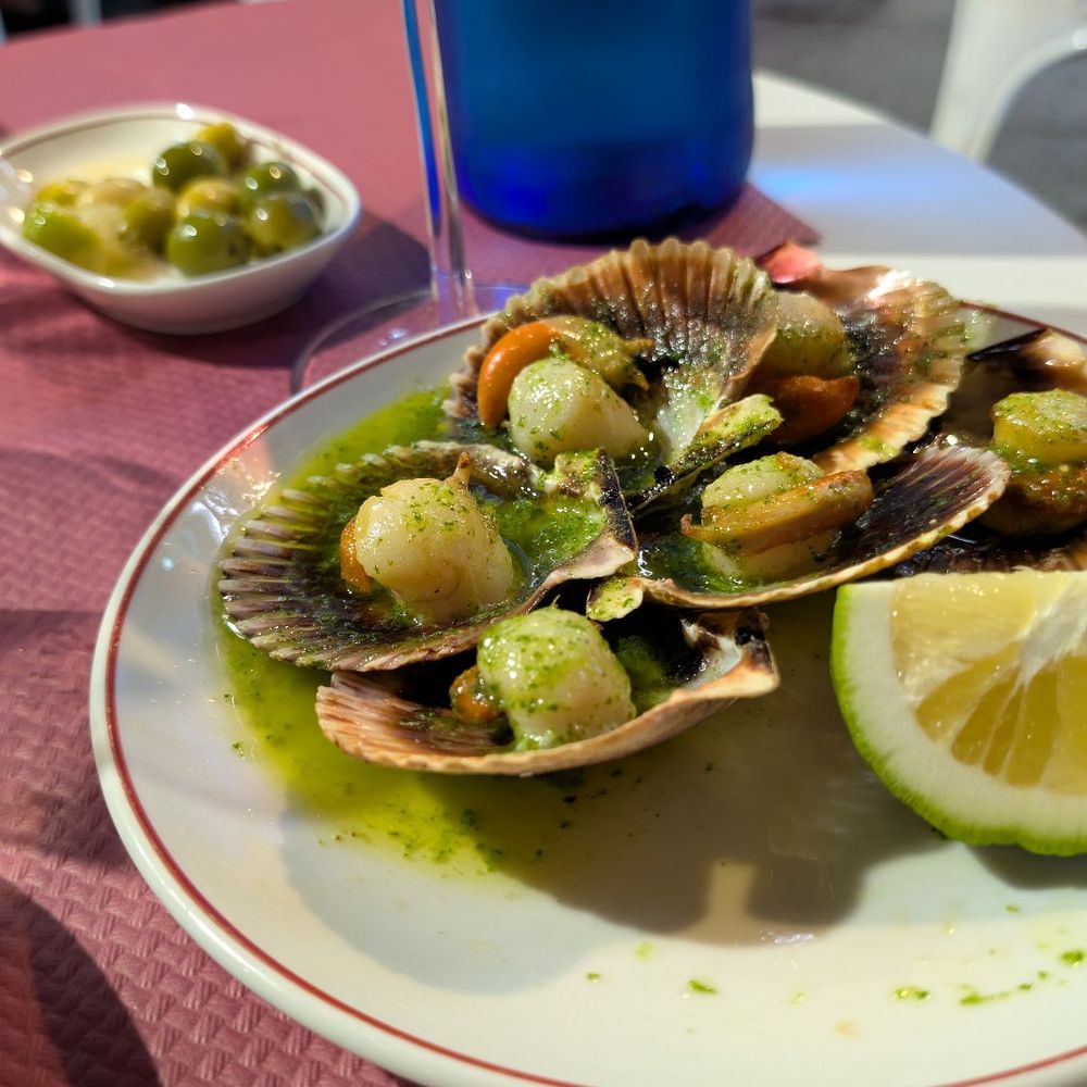 La Carbonería - Scallops, tinto vino, olives - Spanish Near Me - Madrid, M