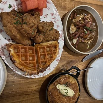 Yardbird - Chicken & Waffles and the Skillet Cornbread were the best! - Southern Near Me - Los Angeles, California Yardbird - Chicken & Waffles and the Skillet Cornbread were the best! - Southern Near Me - Los Angeles, California