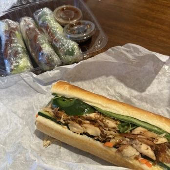 T'  AN CAFE - Grilled chicken sandwich and Spring Rolls - Sandwiches Near Me - Bellflower, California