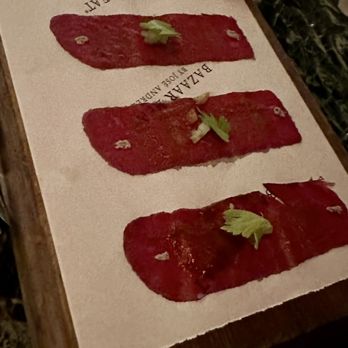 Bazaar Meat by José Andrés - Bison Buffalo Style Carpaccio (3 stars) - Steakhouses Near Me - Las Vegas, Nevada