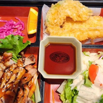 Shima Sushi - Bento box with teriyaki chicken & tempura veggies - Sushi Bars Near Me - San Jose, California Shima Sushi - Bento box with teriyaki chicken & tempura veggies - Sushi Bars Near Me - San Jose, California