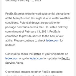 Further information on "National Service Disruption" notice does not show issues for Friday during business hours.