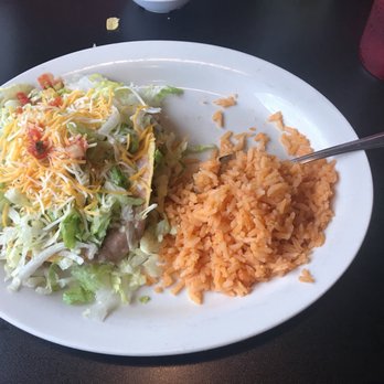 Charrito's House - Bean tostada and side of rice - Mexican Near Me - Larkspur, Colorado