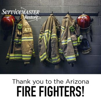 ServiceMaster Restoration by Desert Dry - Thank you to the Arizona firefighters who have been working hard during the 2020 wildfire season. - Damage Restoration Near Me - Phoenix, Arizona ServiceMaster Restoration by Desert Dry - Thank you to the Arizona firefighters who have been working hard during the 2020 wildfire season. - Damage Restoration Near Me - Phoenix, Arizona