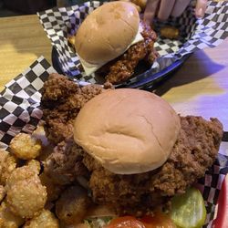 Pop's Place - Regular pork tenderloin in front, buffalo tenderloin in back