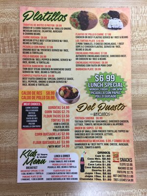 Menu photo 4 Los Toritos Pasadena, TX Menu photo 4 Los Toritos Pasadena, TX