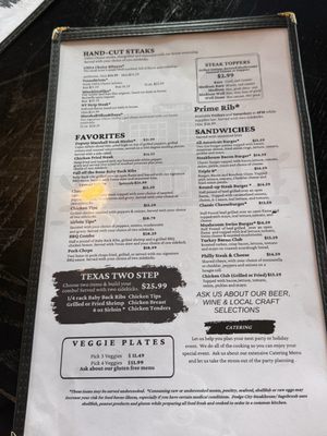 Menu photo 1 Dodge City Steakhouse Mount Airy, NC