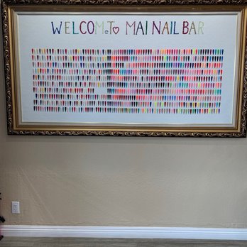 Mai Nail Bar - Color selection wall - Nail Salons Near Me - Pasadena, California