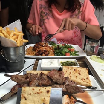 Balzem - Ribeye brochette, side order of fries, some basic chicken entree. - Mediterranean Near Me - New York, New York Balzem - Ribeye brochette, side order of fries, some basic chicken entree. - Mediterranean Near Me - New York, New York